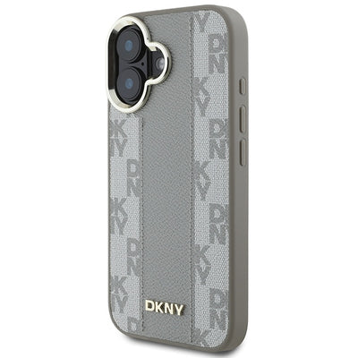 DKNY Checkered Pattern Magsafe iPhone 16 Case - Beige