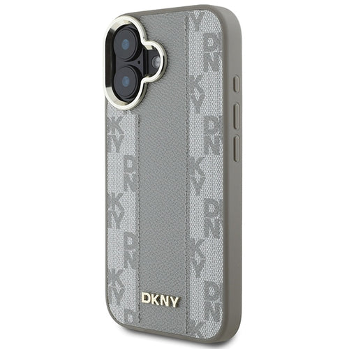 DKNY Checkered Pattern Magsafe iPhone 16 Case - Beige