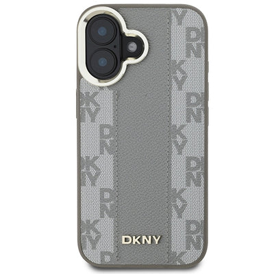 DKNY Checkered Pattern Magsafe iPhone 16 Case - Beige