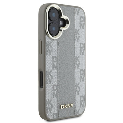 DKNY Checkered Pattern Magsafe iPhone 16 Case - Beige