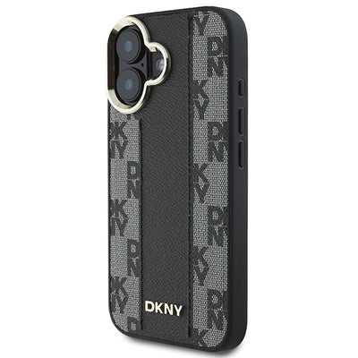 DKNY Checkered Pattern Magsafe iPhone 16 Case - Black