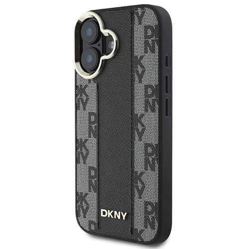 DKNY Checkered Pattern Magsafe iPhone 16 Case - Black