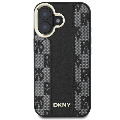 DKNY Checkered Pattern Magsafe iPhone 16 Case - Black