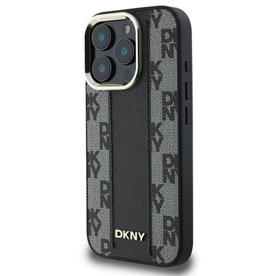 DKNY Checkered Pattern Magsafe iPhone 16 Pro Max Case - Black
