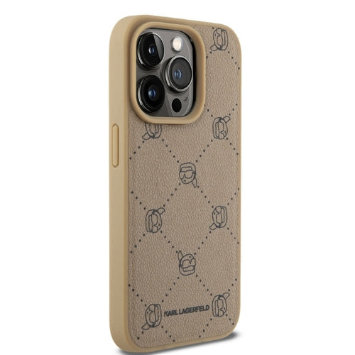 Karl Lagerfeld Magsafe Karl Head iPhone 15 Pro Case - Beige