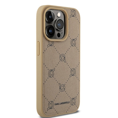 Karl Lagerfeld Magsafe Karl Head Case for iPhone 15 Pro Max - Beige