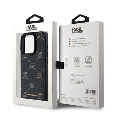 Karl Lagerfeld Magsafe Karl Head Case for iPhone 15 Pro Max - Black