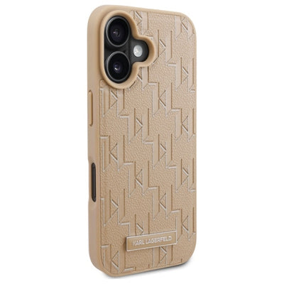 Karl Lagerfeld Hot Stamp Magsafe iPhone 16 Case - Beige