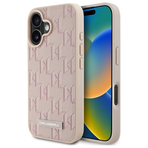 Karl Lagerfeld Hot Stamp Magsafe iPhone 16 Case - Pink
