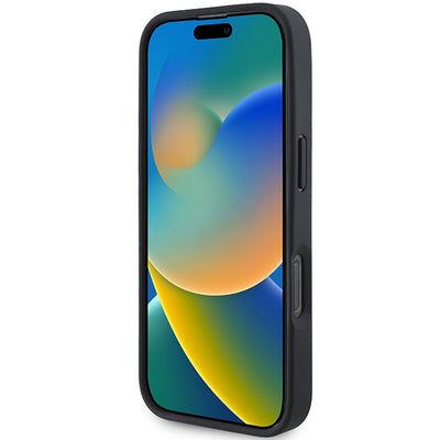 Mercedes MB Waves Leather iPhone 16 Pro Case - Black