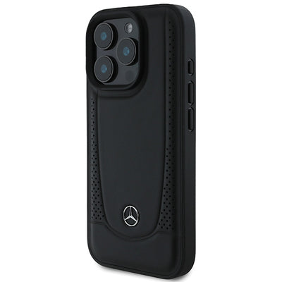 Mercedes Leather Urban Case for iPhone 16 Pro Max - Black