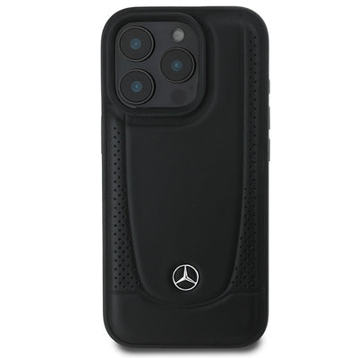 Mercedes Leather Urban Case for iPhone 16 Pro Max - Black