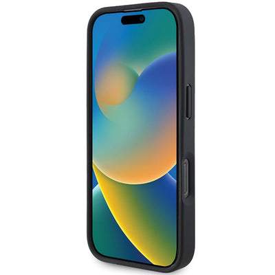 Mercedes MB Wood Imitation Leather MagSafe Case for iPhone 16 Pro Max - Navy Blue