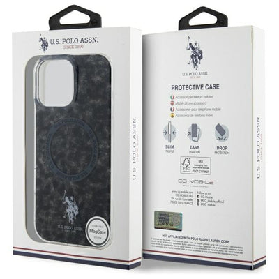 US Polo IML Ring MagSafe iPhone 16 Pro Case - Black — U.S. Polo Assn.