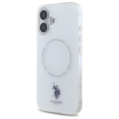 US Polo IML Ring MagSafe iPhone 16 Case - White — U.S. Polo Assn.