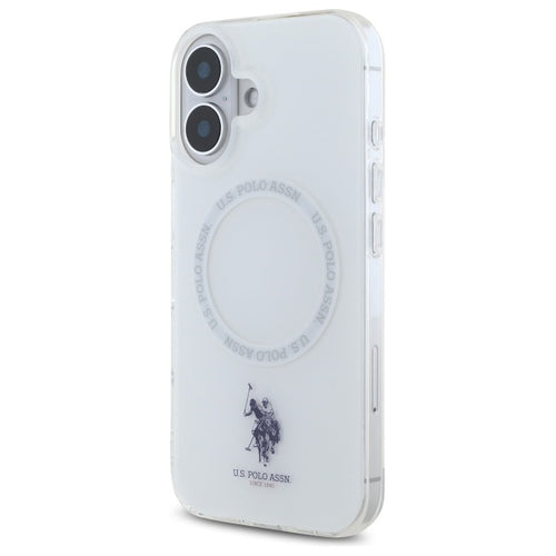 US Polo IML Ring MagSafe iPhone 16 Case - White — U.S. Polo Assn.