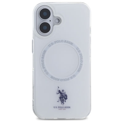 US Polo IML Ring MagSafe iPhone 16 Case - White — U.S. Polo Assn.