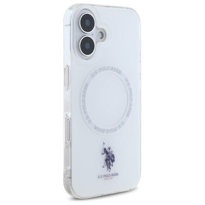 US Polo IML Ring MagSafe iPhone 16 Case - White — U.S. Polo Assn.