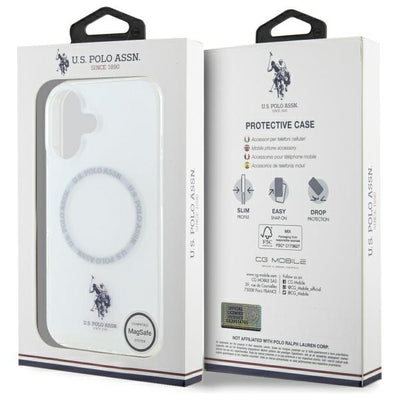 US Polo IML Ring MagSafe iPhone 16 Case - White — U.S. Polo Assn.
