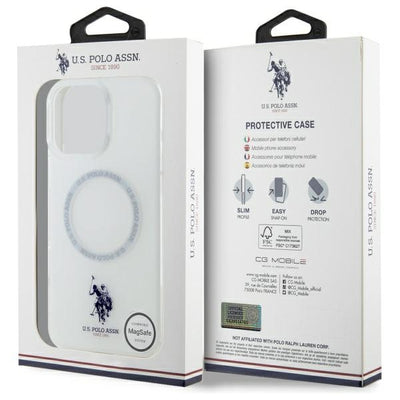 US Polo IML Ring MagSafe Case for iPhone 16 Pro Max - White — U.S. Polo Assn.