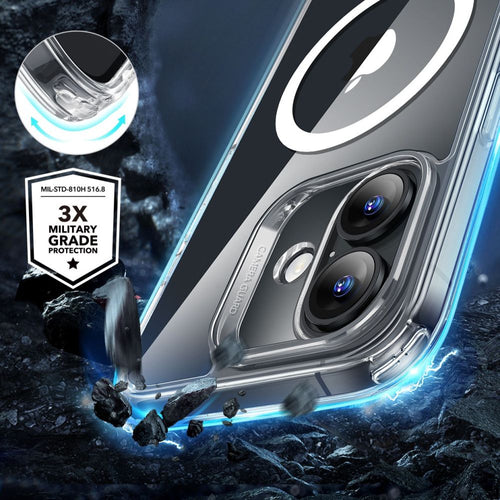 ESR Classic Hybrid Halolock MagSafe Case + Tempered Glass for iPhone 16 - Clear