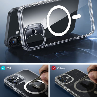 ESR Classic Hybrid Halolock MagSafe Case + Tempered Glass for iPhone 16 - Clear