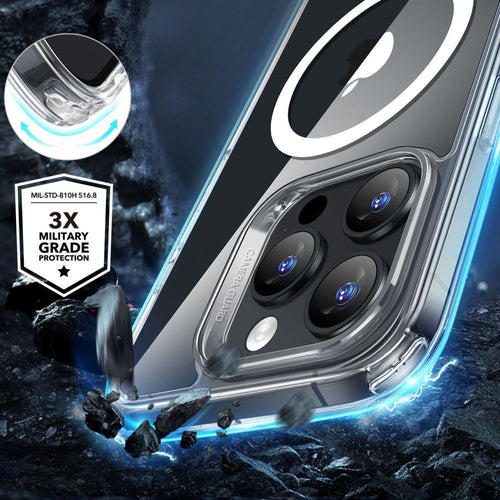 ESR Classic Hybrid Halolock MagSafe Case + Tempered Glass for iPhone 16 Pro - Clear