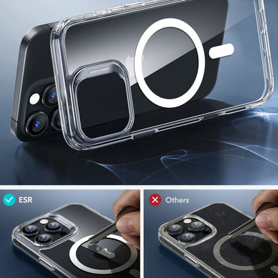 ESR Classic Hybrid Halolock MagSafe Case + Tempered Glass for iPhone 16 Pro - Clear