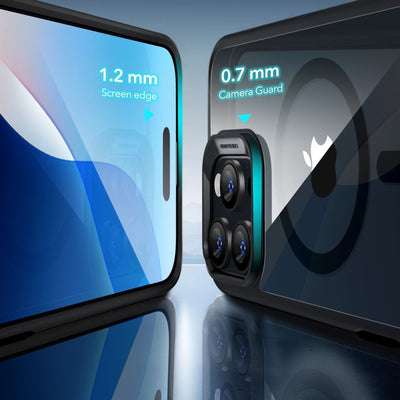 ESR Classic Hybrid Halolock MagSafe Case + Tempered Glass for iPhone 16 Pro Max - Clear with Black Frame