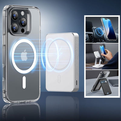 ESR Classic Hybrid Halolock MagSafe Case + Tempered Glass for iPhone 16 Pro Max - Semi-Transparent