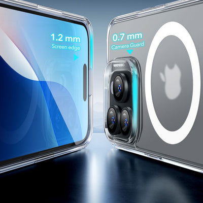 ESR Classic Hybrid Halolock MagSafe Case + Tempered Glass for iPhone 16 Pro Max - Semi-Transparent