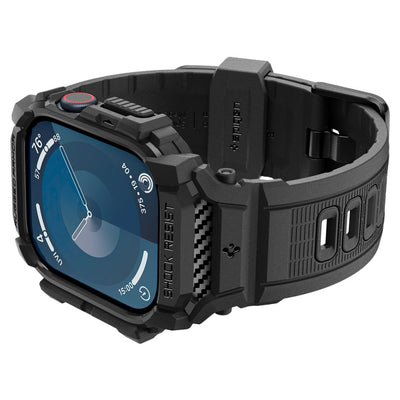 Spigen Rugged Armor Pro Apple Watch 10 (42mm) Strap Case - Black