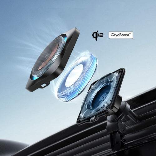 ESR Halolock CryoBoost MagSafe Inductive Charger Holder for Dashboard and Air Vent with Qi 2 15W - Black