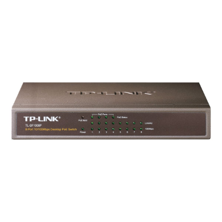 TP-LINK | Switch | TL-SF1008P | Unmanaged | Desktop | 10/100 Mbps (RJ-45) ports quantity 8 | Power over Ethernet (PoE) p