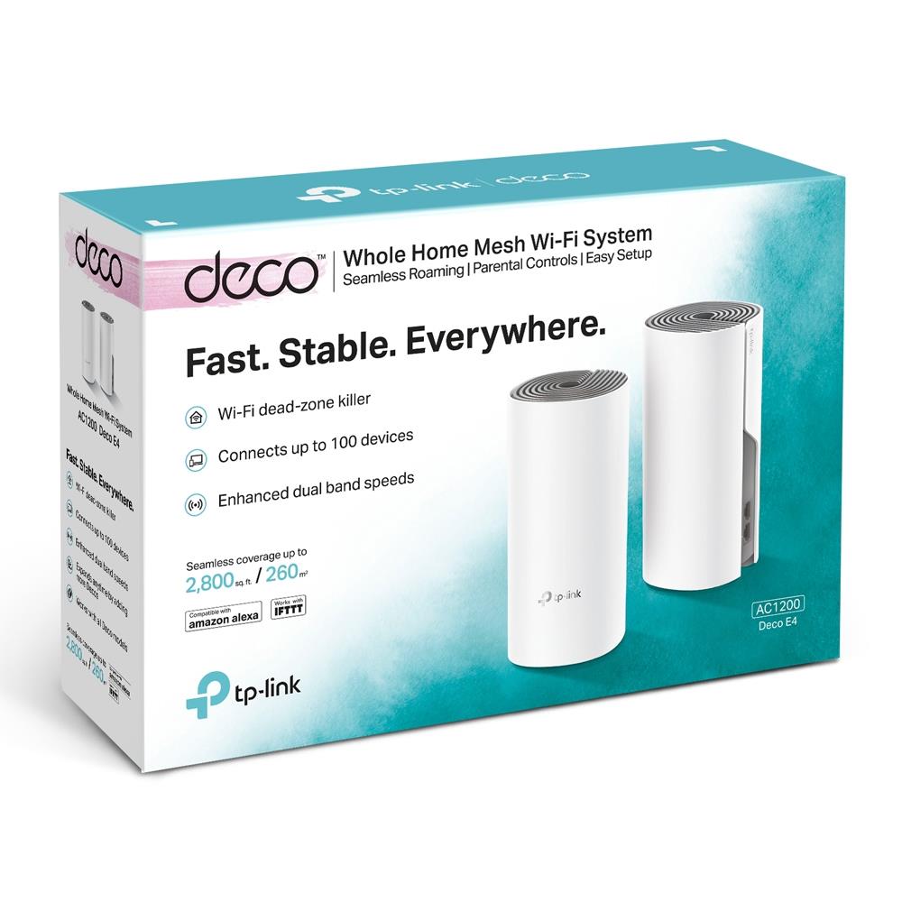 Wireless Router TP-LINK Wireless Router 2-pack 1167 Mbps Mesh IEEE 802.11ac LAN \ WAN ports 2 Number of antennas 2 DECOE4(2-PACK)