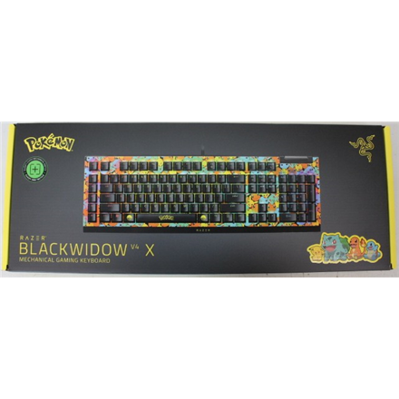 SALE OUT. SALE OUT. Razer BlackWidow V4 X | Mechanical Gaming Keyboard | Wired | US | Green Mechanical Switches | Pokémo