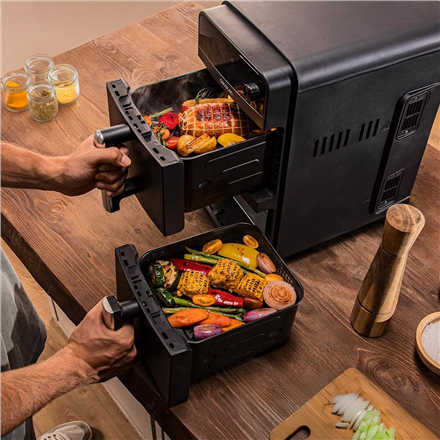 Cecotec Double hot air fryer | Cecofry DuoLevel 10000 | Power 2400 W | Capacity 10 L | Black