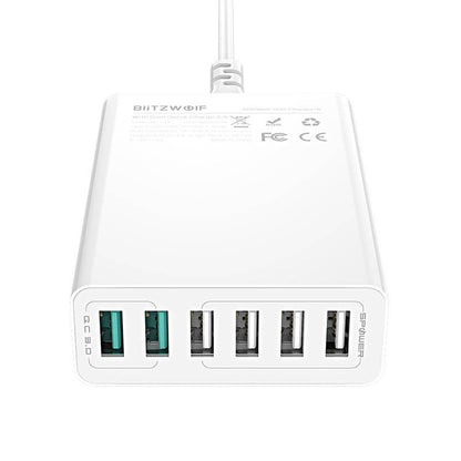 Ladegerät 6x USB Blitzwolf BW-S15, QC 3.0, 60 W (weiß)