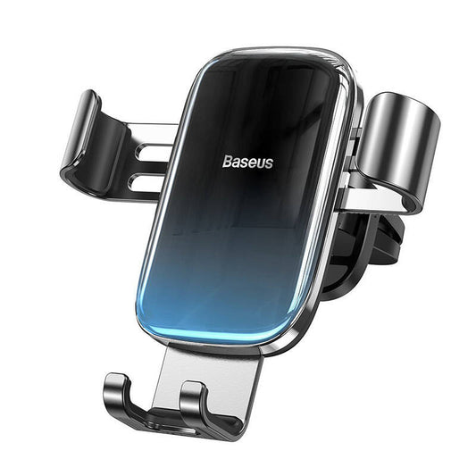 Baseus Glaze gravitational car holder for ventilation grid, aluminum (black) - Product Image 1