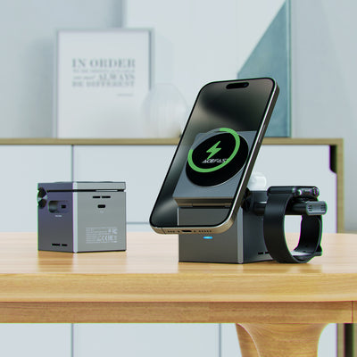 Acefast E18 Rubik's Cube 3 in 1 Inductive Charger - Black