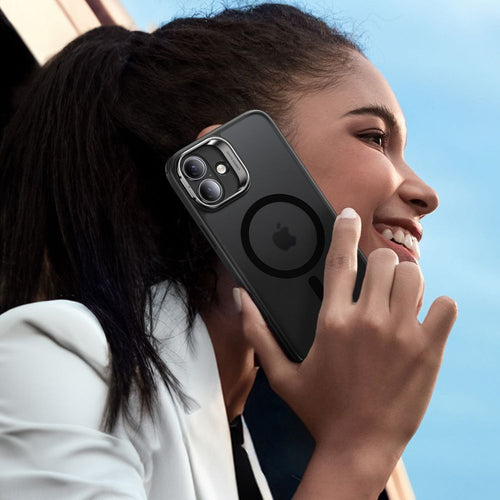 ESR Classic Hybrid Kickstand Halolock MagSafe Case Set + Tempered Glass for iPhone 16 - Black