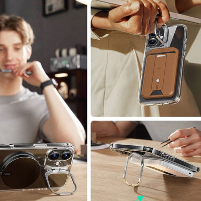 ESR Classic Hybrid Kickstand Halolock MagSafe Case Set + Tempered Glass for iPhone 16 PLUS - Clear