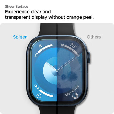 Spigen Elite Shield ”EZ FIT” Hybrid Glass 2-PACK for Apple Watch 10 (42MM) - Clear