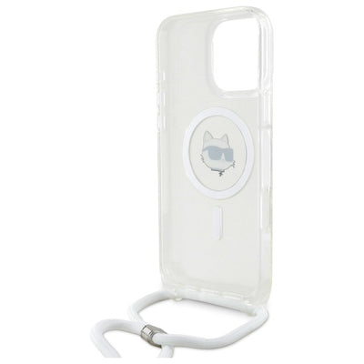 Karl Lagerfeld IML Choupette Head &amp; Cord Magsafe iPhone 16 Pro Case - Clear