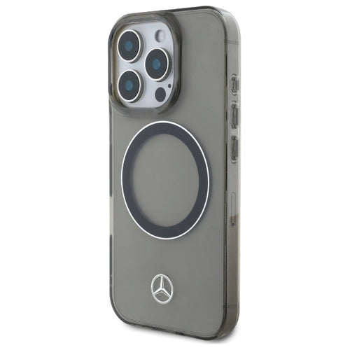 Mercedes Silver Ring MagSafe iPhone 16 Pro Max Case - Black