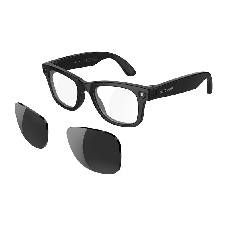 BlitzWolf BW-AG1 Pro Smart AI Sunglasses with Interchangeable Sunglass Lenses - Image 1