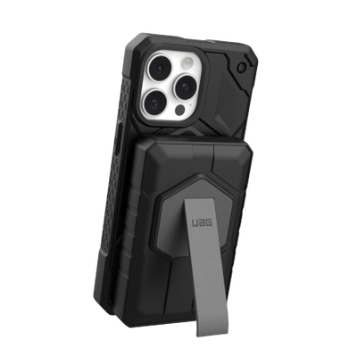 UAG Rugged 10K Powerbank - 10000 mAh with stand, 10W wireless charging, MagSafe compatible, cable included - black