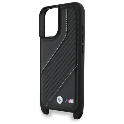 BMW M Edition Carbon Stripe &amp; Strap iPhone 16 Plus Case - Black