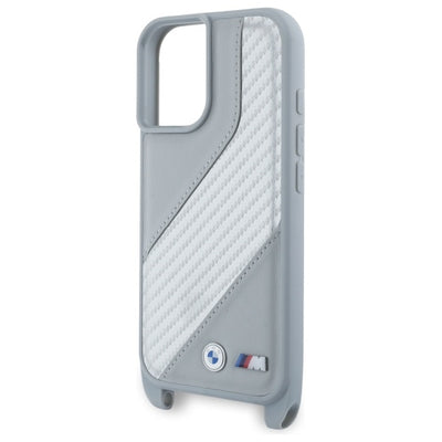 BMW M Edition Carbon Stripe &amp; Strap iPhone 16 Case - Gray