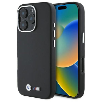 BMW M Smooth Full Wrapped Metal MagSafe Case for iPhone 16 Pro Max - Black